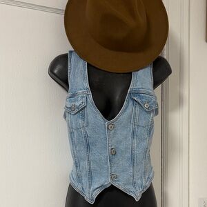 Light Wash Denim Vest